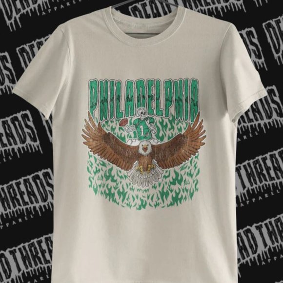 Philadelphia Eagles Shirt Tee Philadelphia Eagles Football Shirt T-shirt Retro - Picture 1 of 1